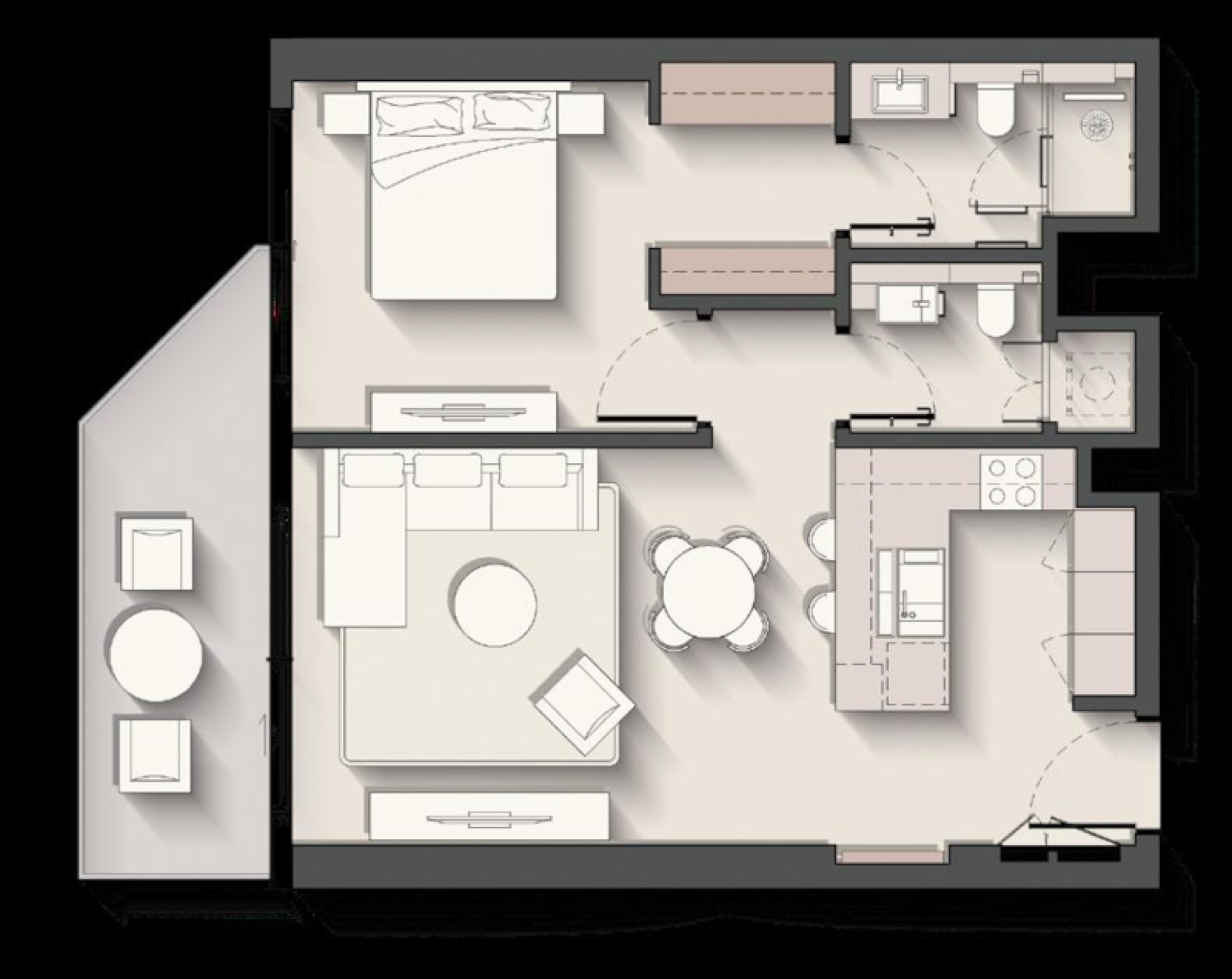 Eltiera Views 1 Bedroom Type 2 floor plan