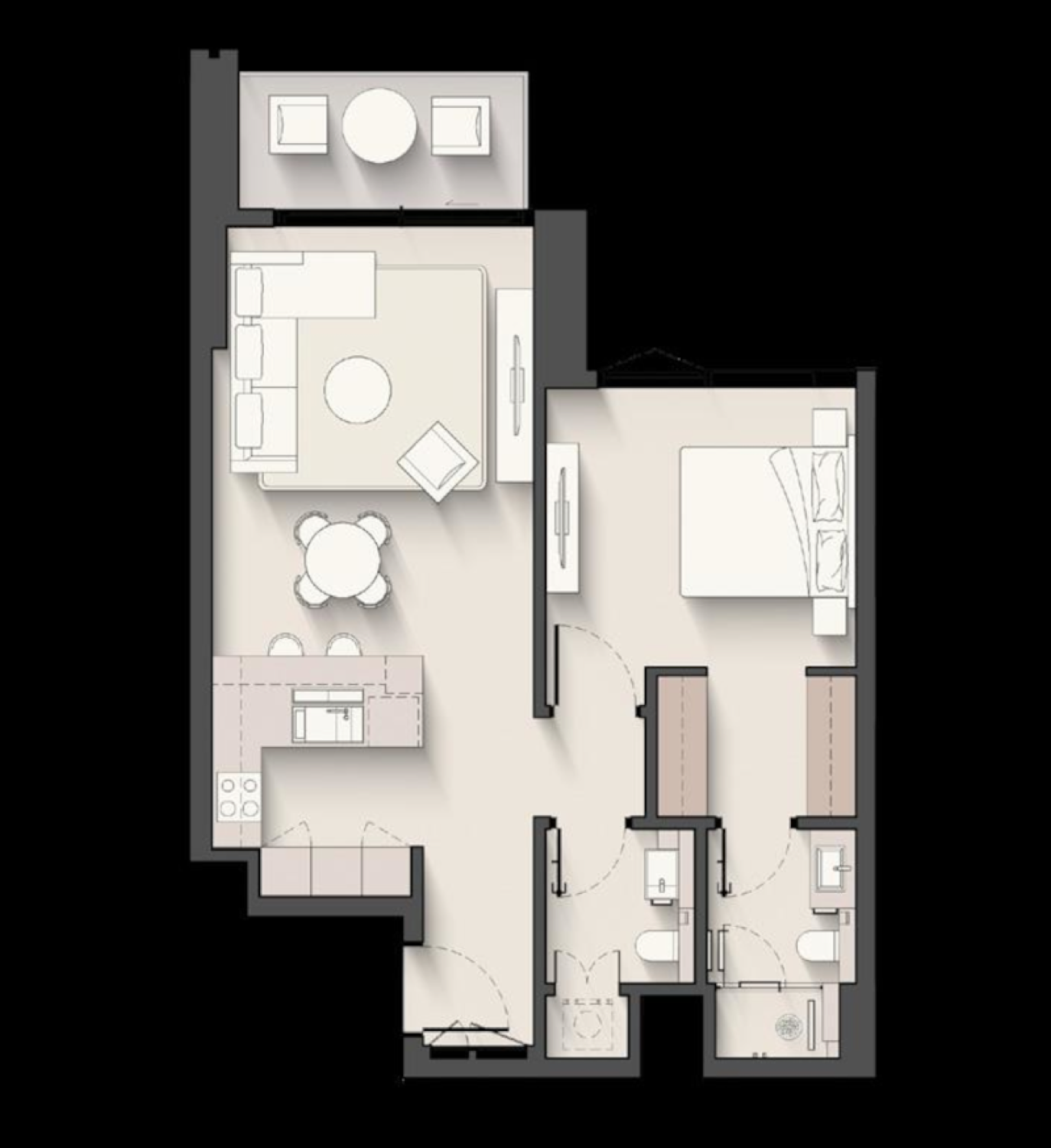 Eltiera Views 1 Bedroom Type 3 floor plan