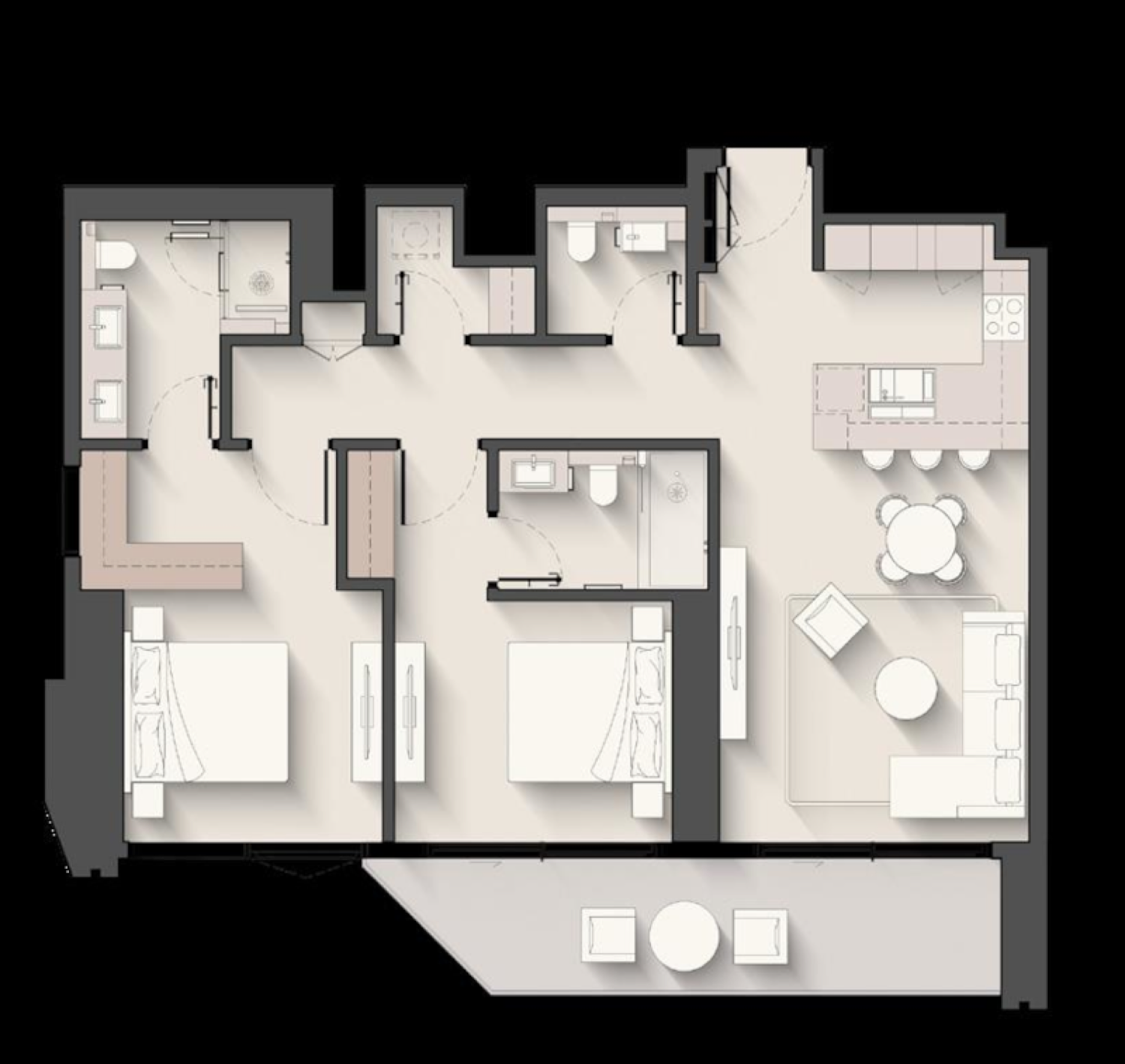 Eltiera Views 2 Bedroom Type 1 floor plan