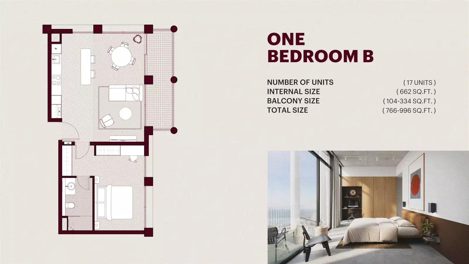 Enta Mina 1 BR floor plan
