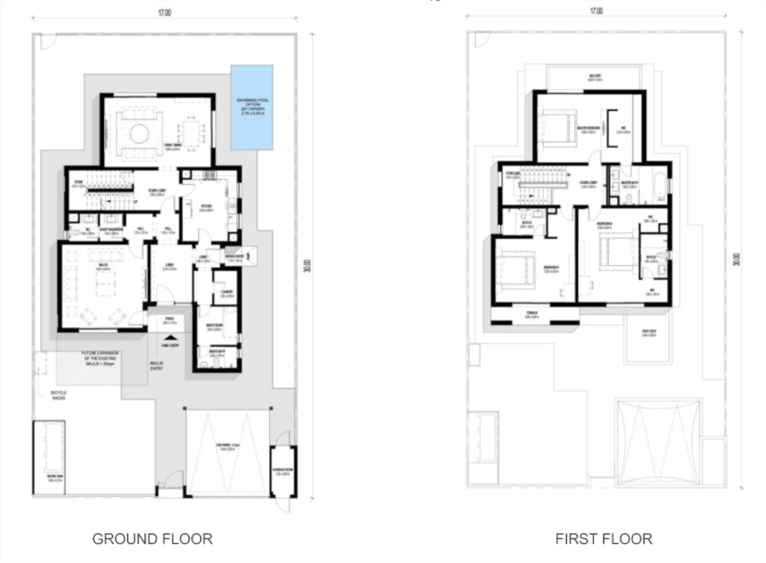 Fay Alreeman 3 Bed Villa Type 1 floor plan