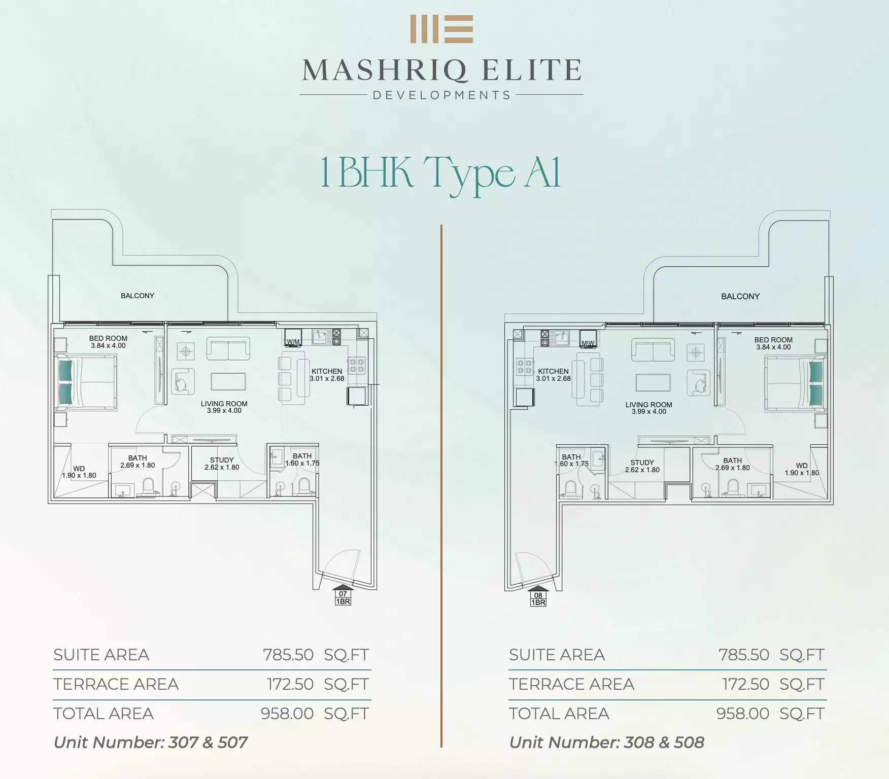 Floarea Breeze 1 BR floor plan