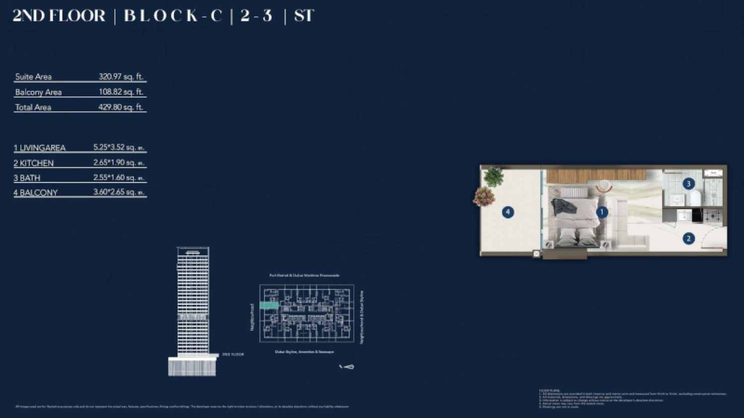 Franck Muller Yachting Residences Studio Type 1 floor plan