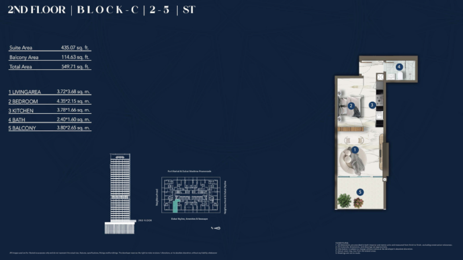 Franck Muller Yachting Residences Studio Type 2 floor plan