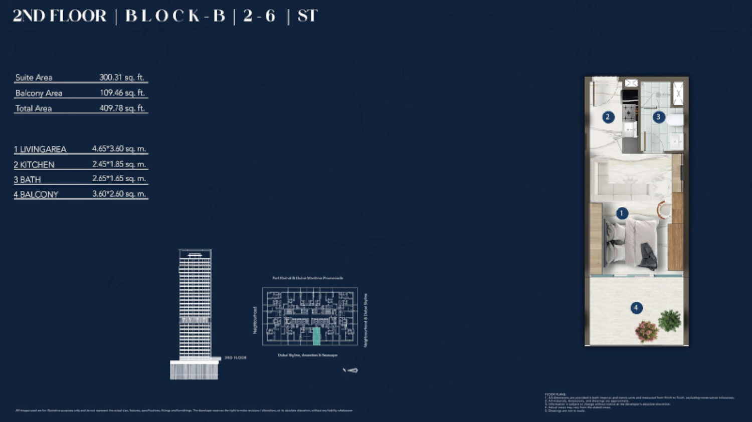 Franck Muller Yachting Residences Studio Type 3 floor plan