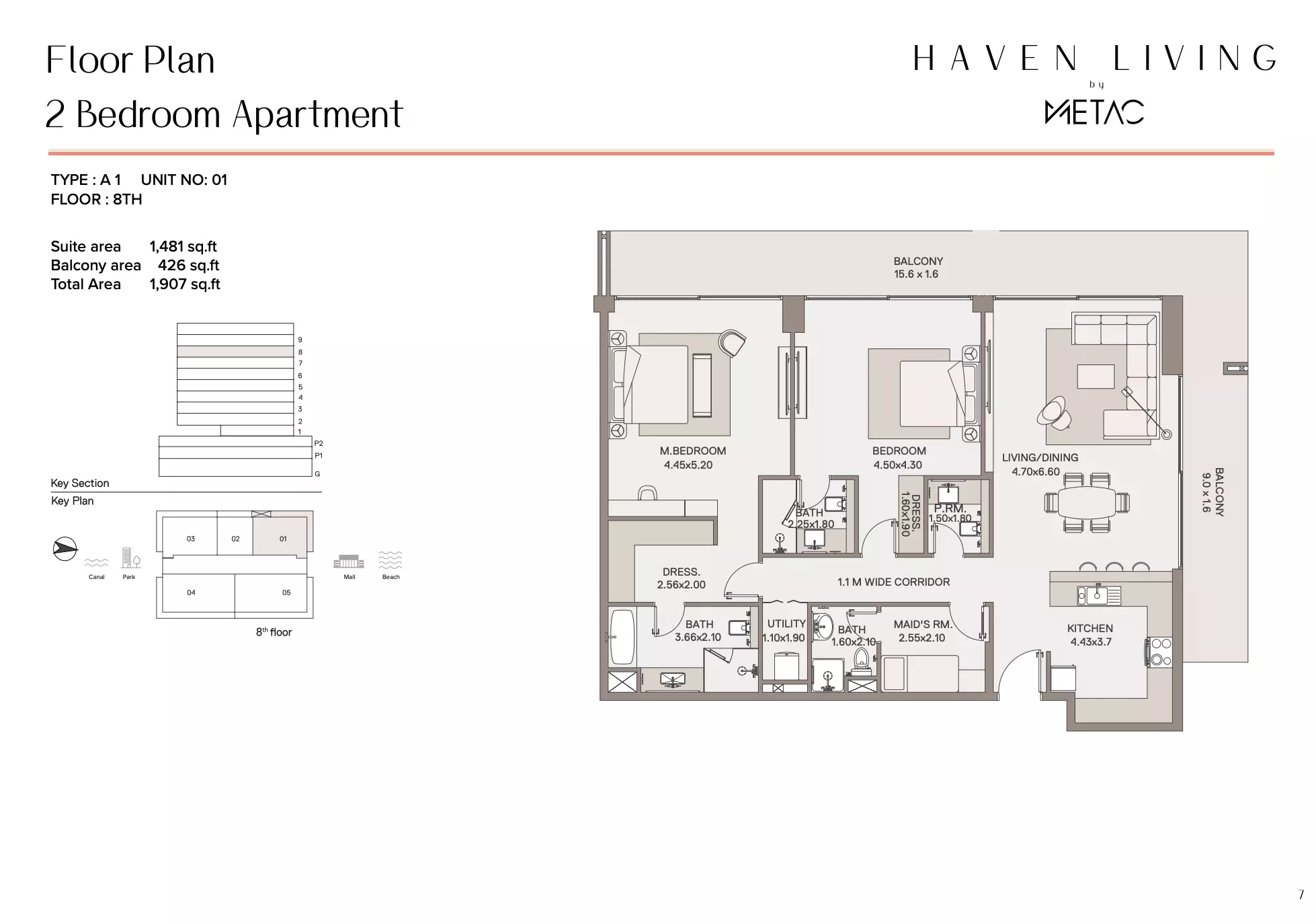 Haven Living 2 BR floor plan