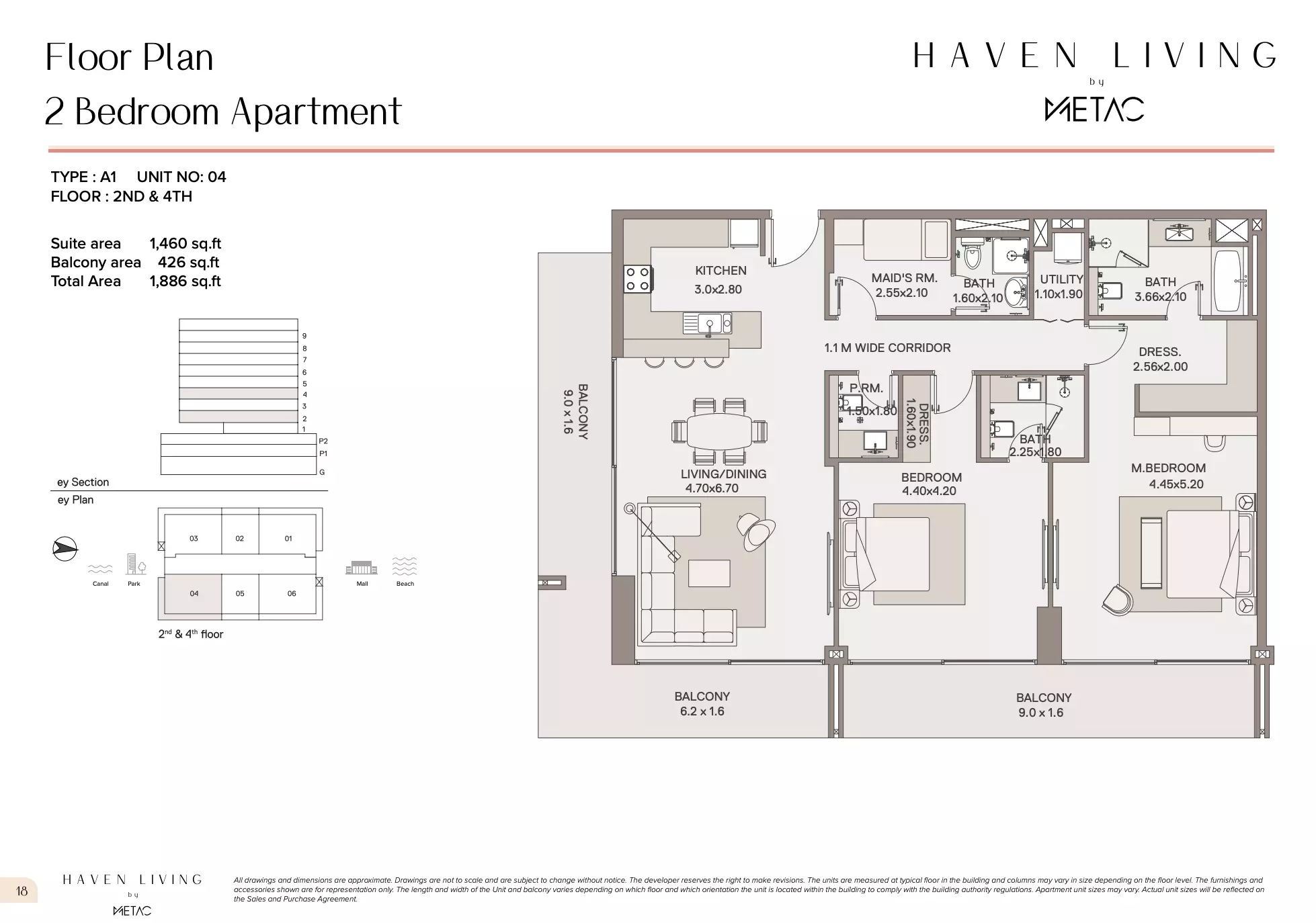 Haven Living 2 BR floor plan