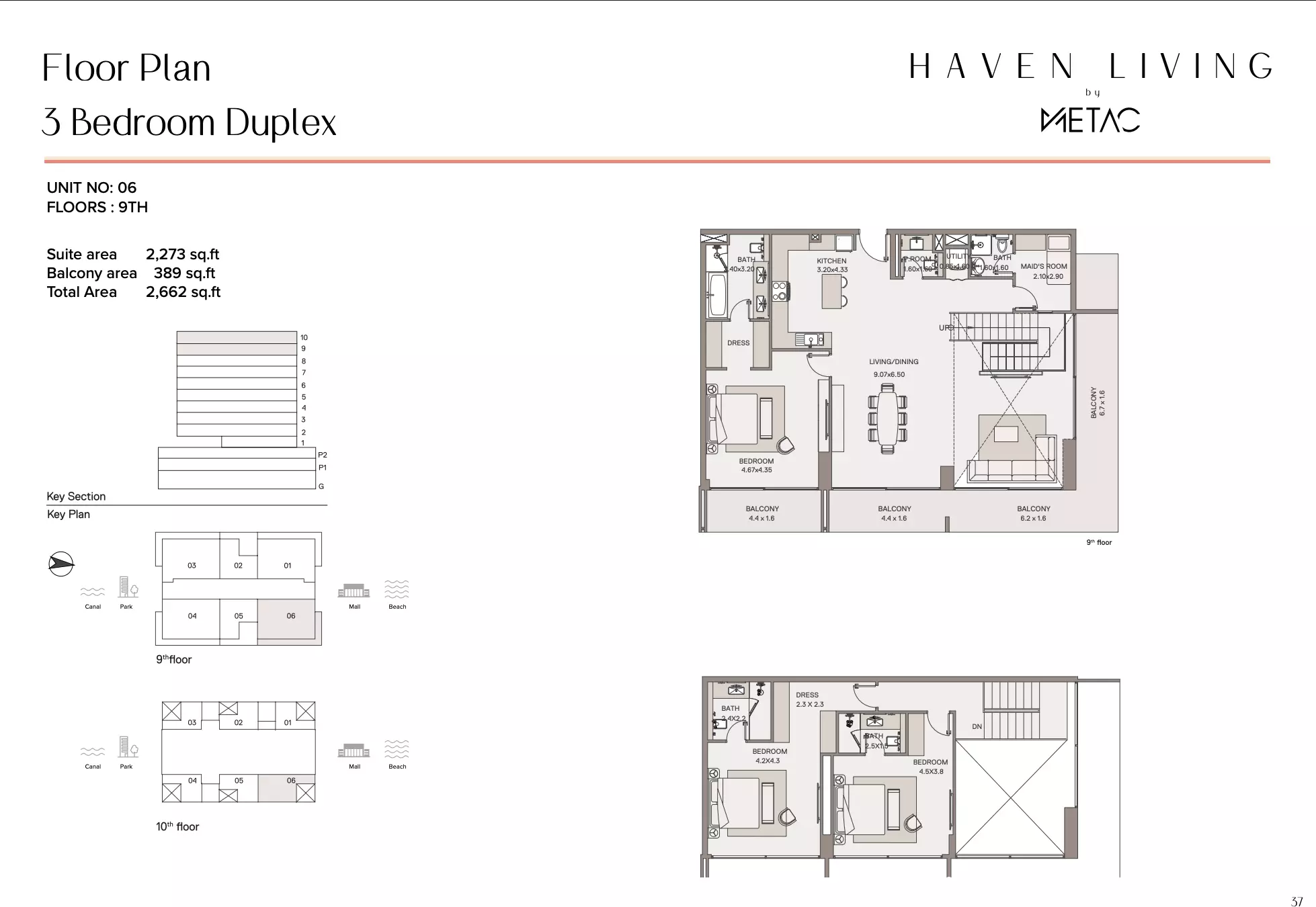 Haven Living 3 BR Duplex floor plan
