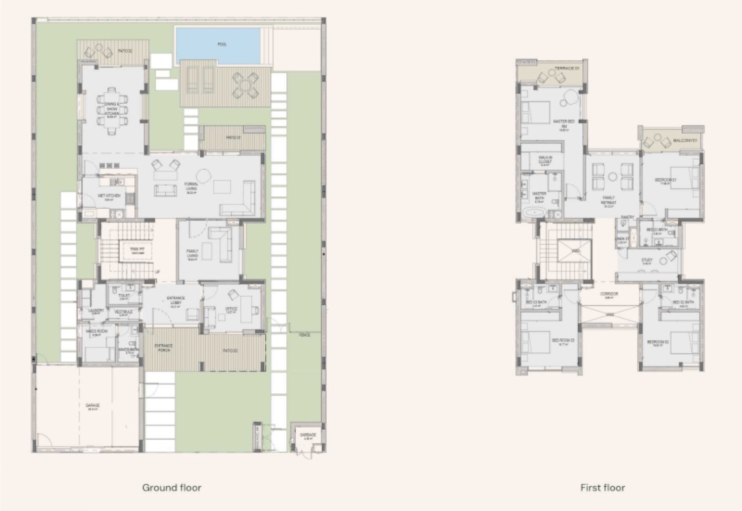 Haven 4 Bed Villa Type 1 floor plan