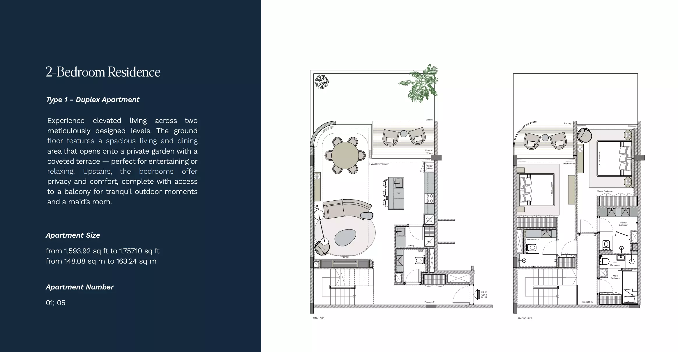 Helvetia Marine 2 BR Duplex floor plan