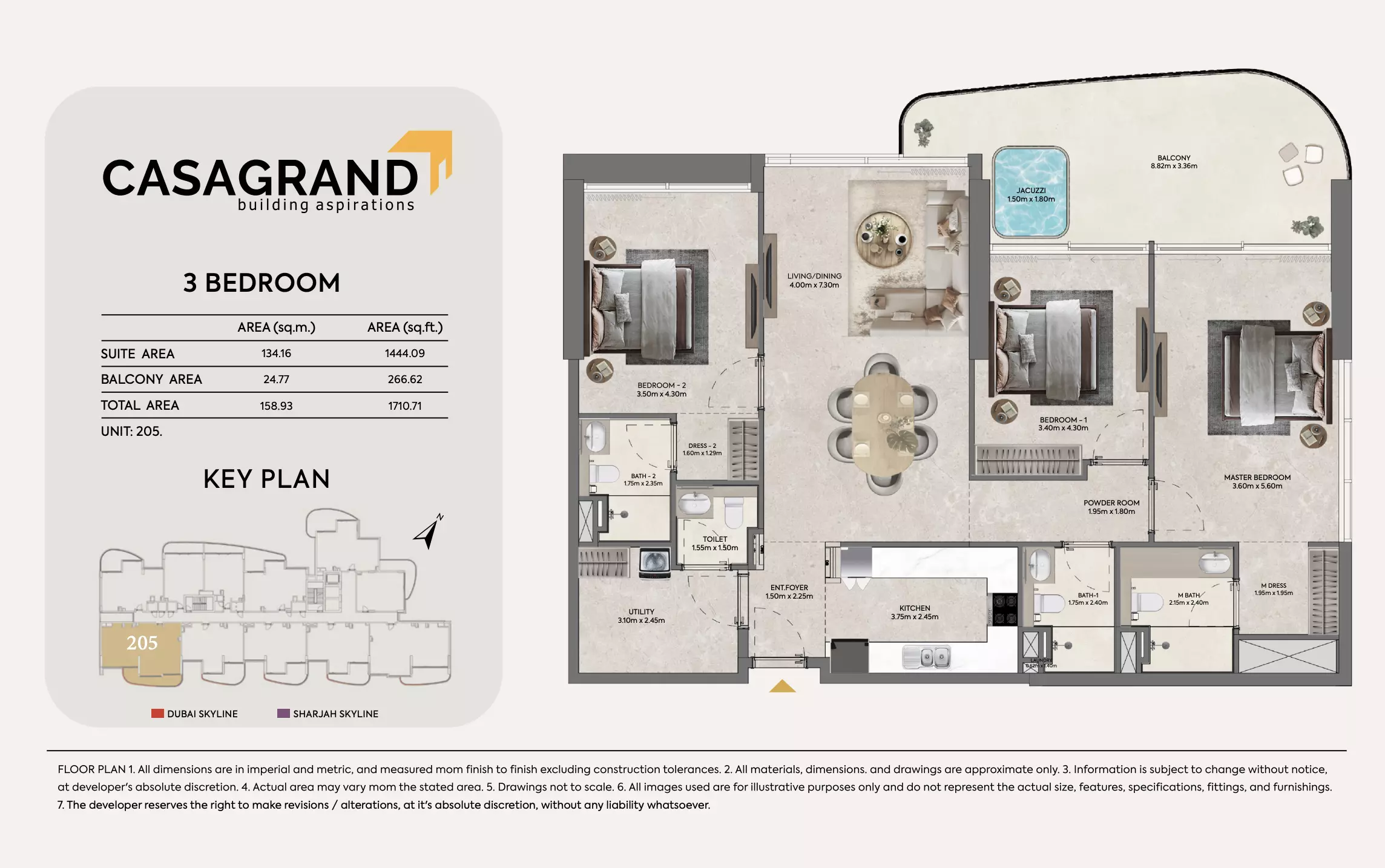 Hermina 3 BR floor plan