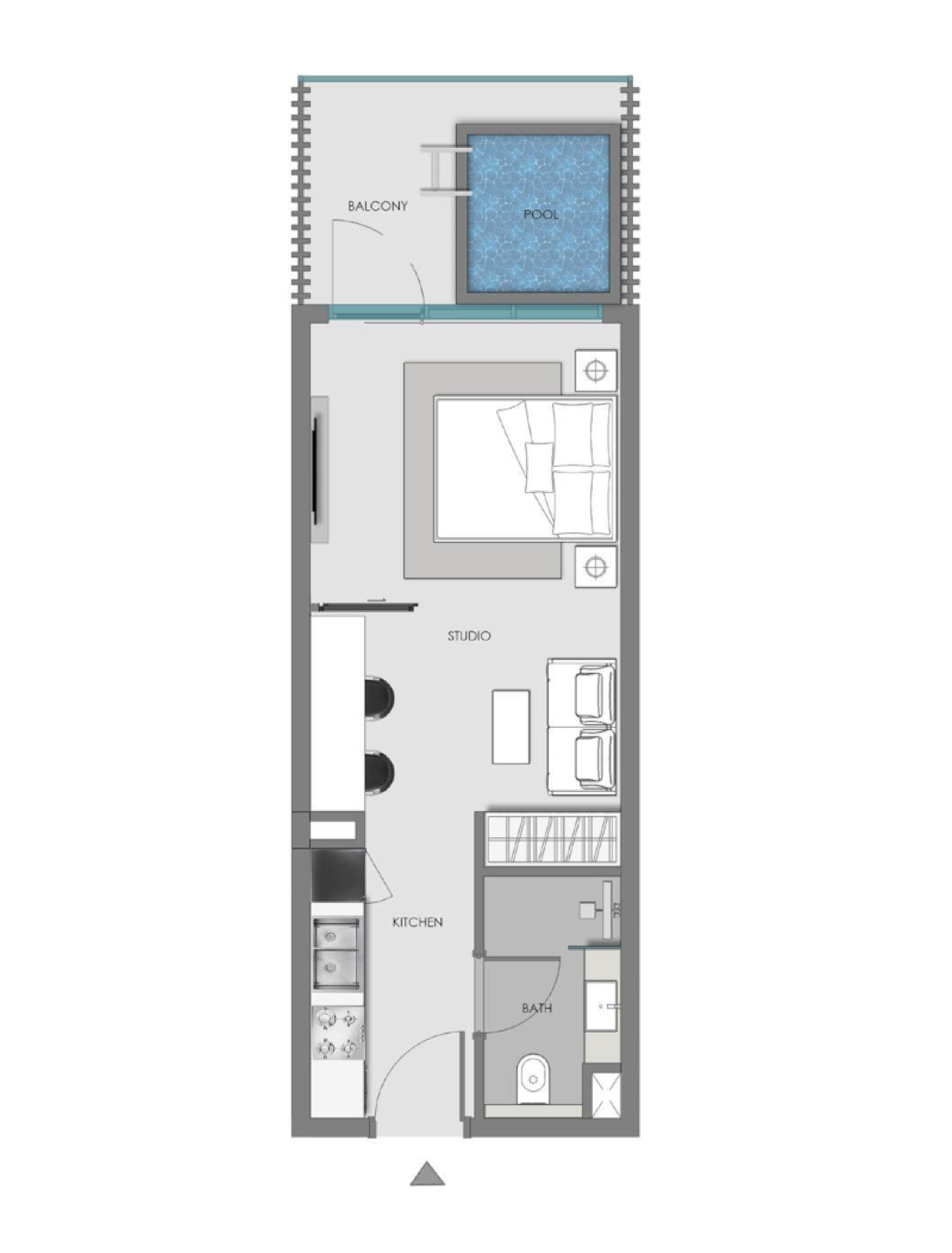 Imperial Garden Studio Type 1 floor plan