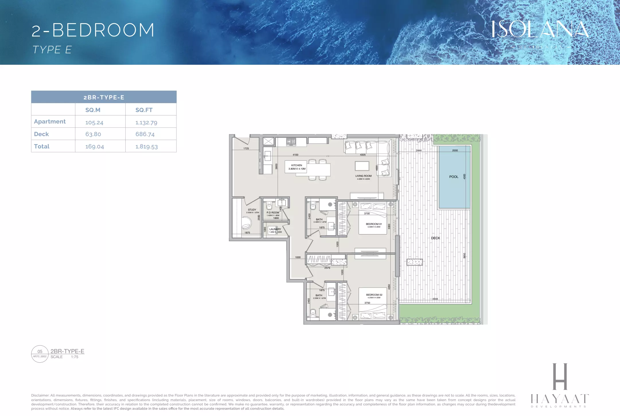 Isolana Residences 2 BR floor plan