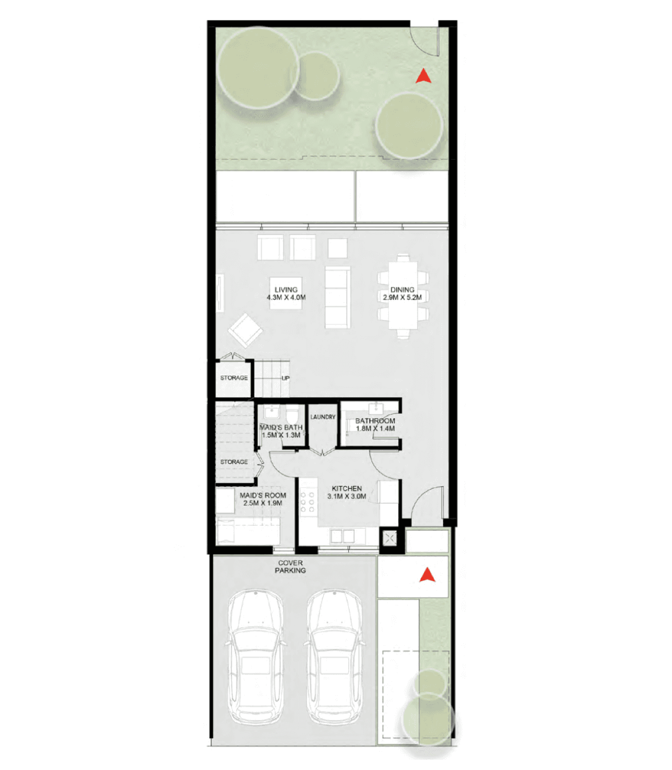 Masaar 4 Bedroom Saro Townhouse floor plan