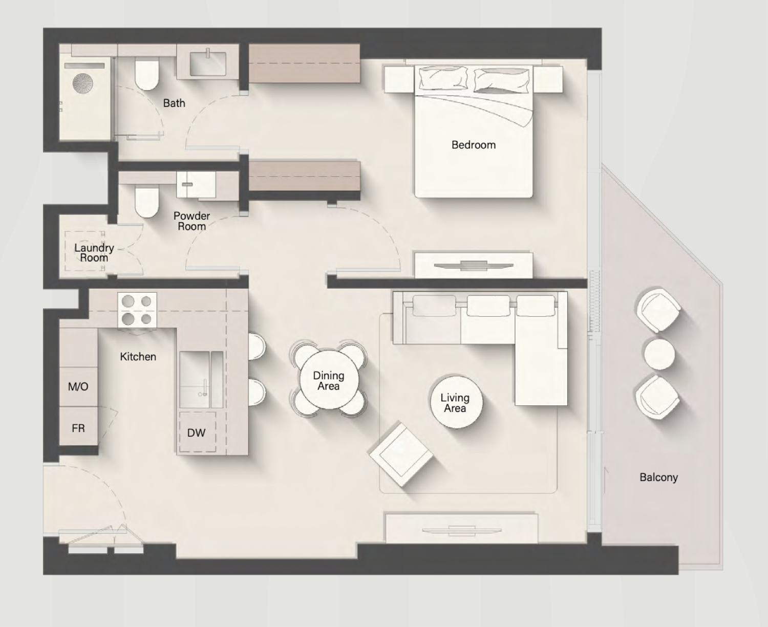 Altiera Heights 1 Bedroom Type A floor plan