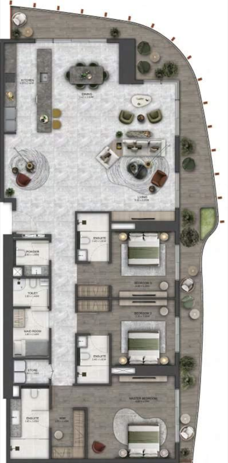Kanyon 3 Bedroom Type 3 floor plan