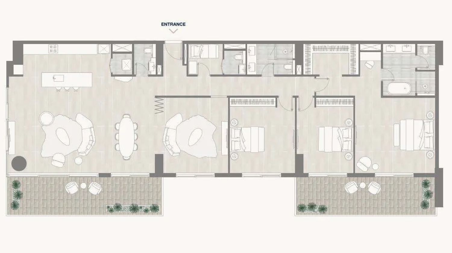 Kempinski Residences 3 BR floor plan
