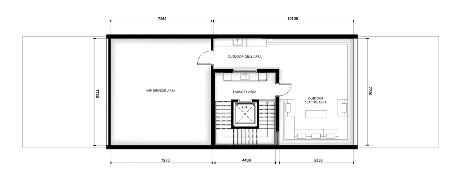 Keturah Reserve Townhouses 4 Bedrooms Roof Deck floor plan