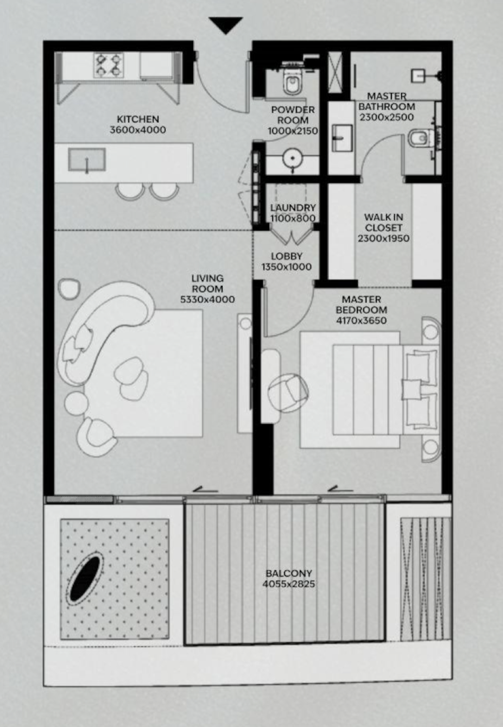 Lia 1 Bedroom Type 3 floor plan