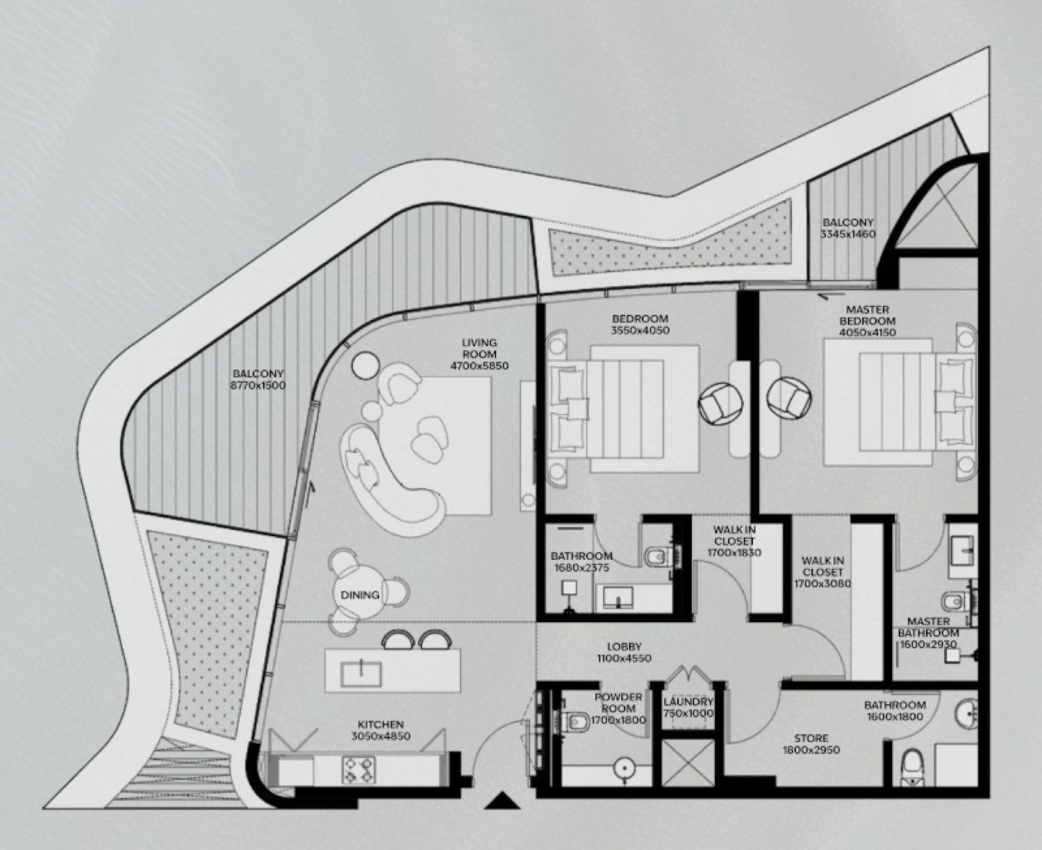 Lia 2 Bedroom Type 2 floor plan