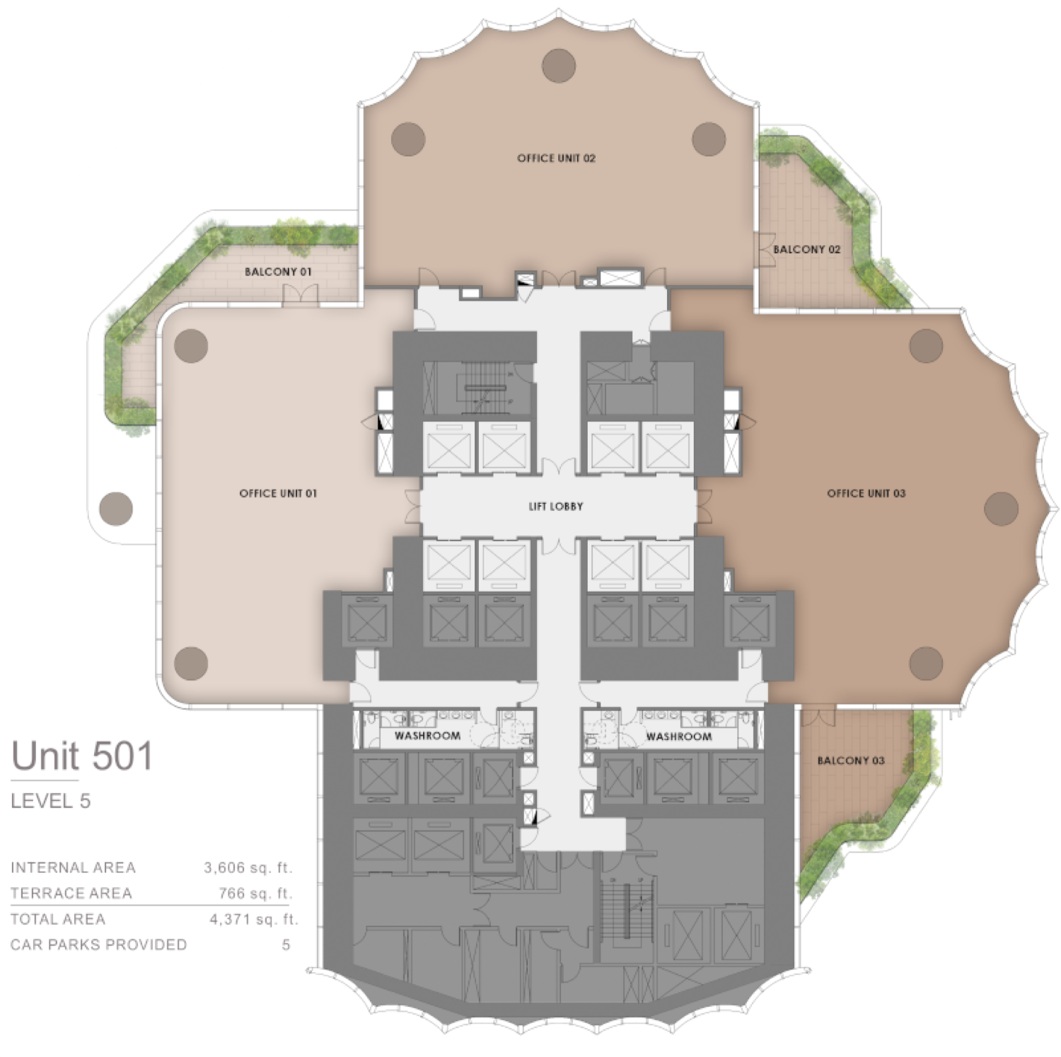 Lumena Alta Unit 501, Level 5 floor plan