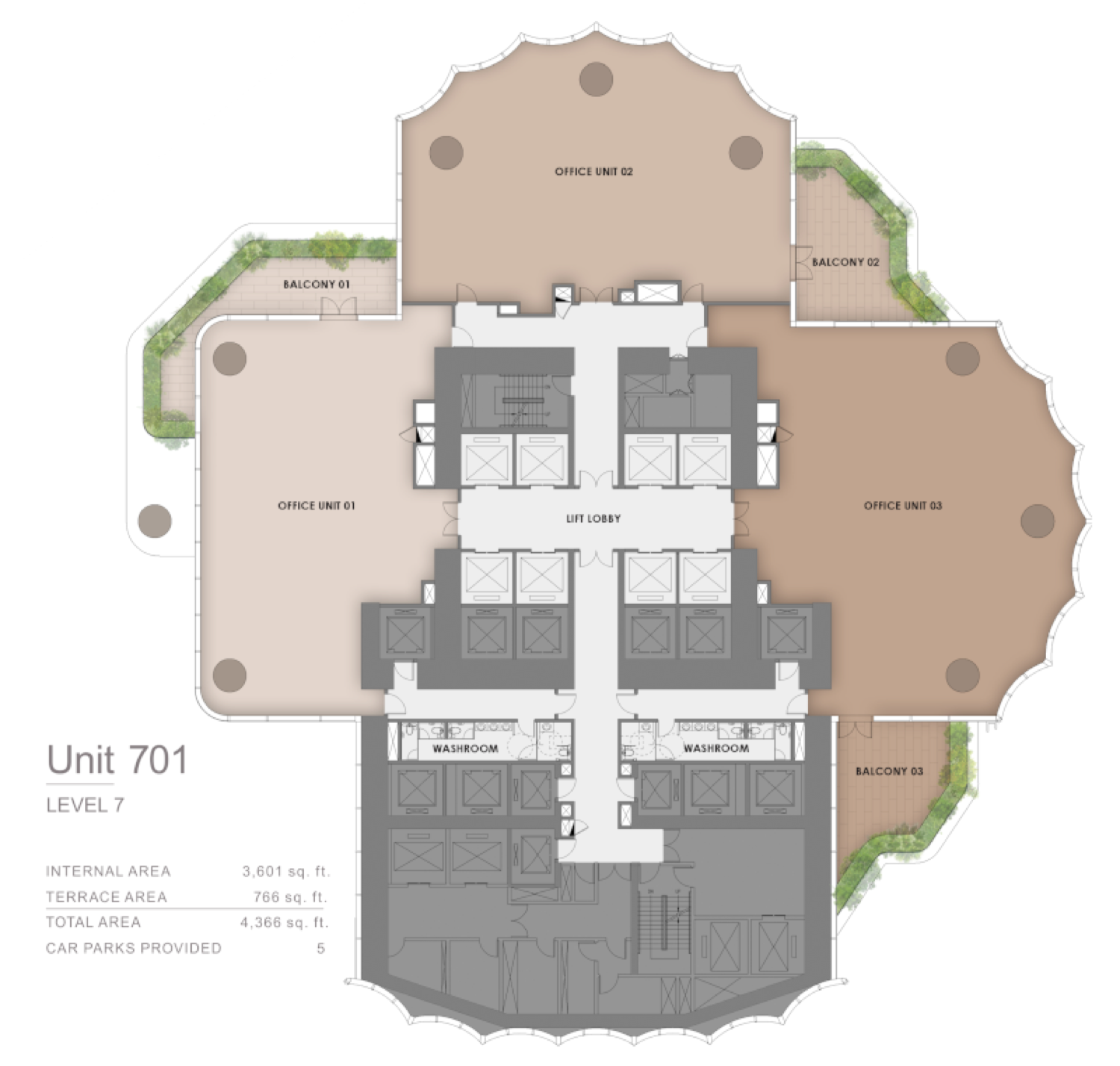 Lumena Alta Unit 701, Level 7 floor plan