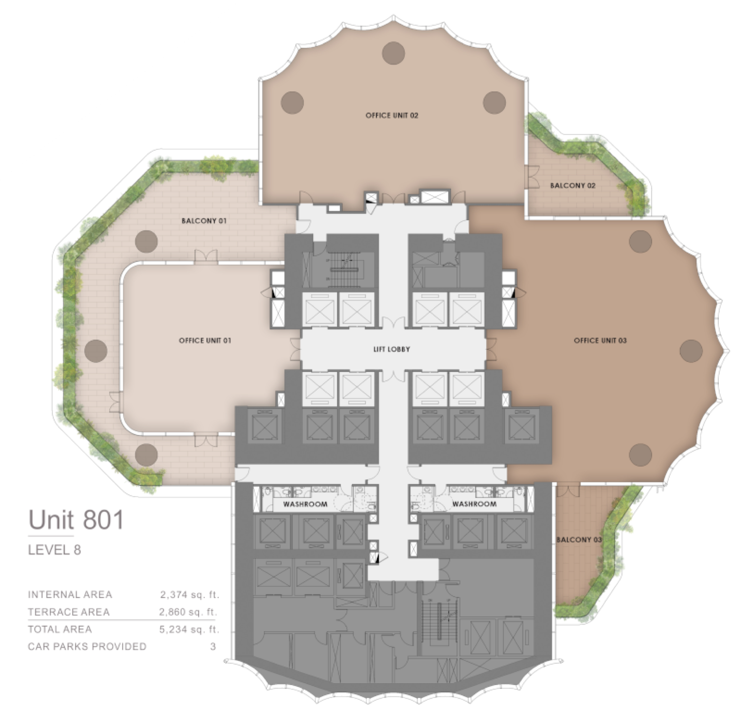 Lumena Alta Unit 801, Level 8 floor plan