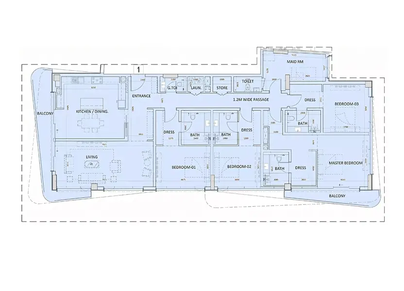 Luzora Residences 4 BR floor plan