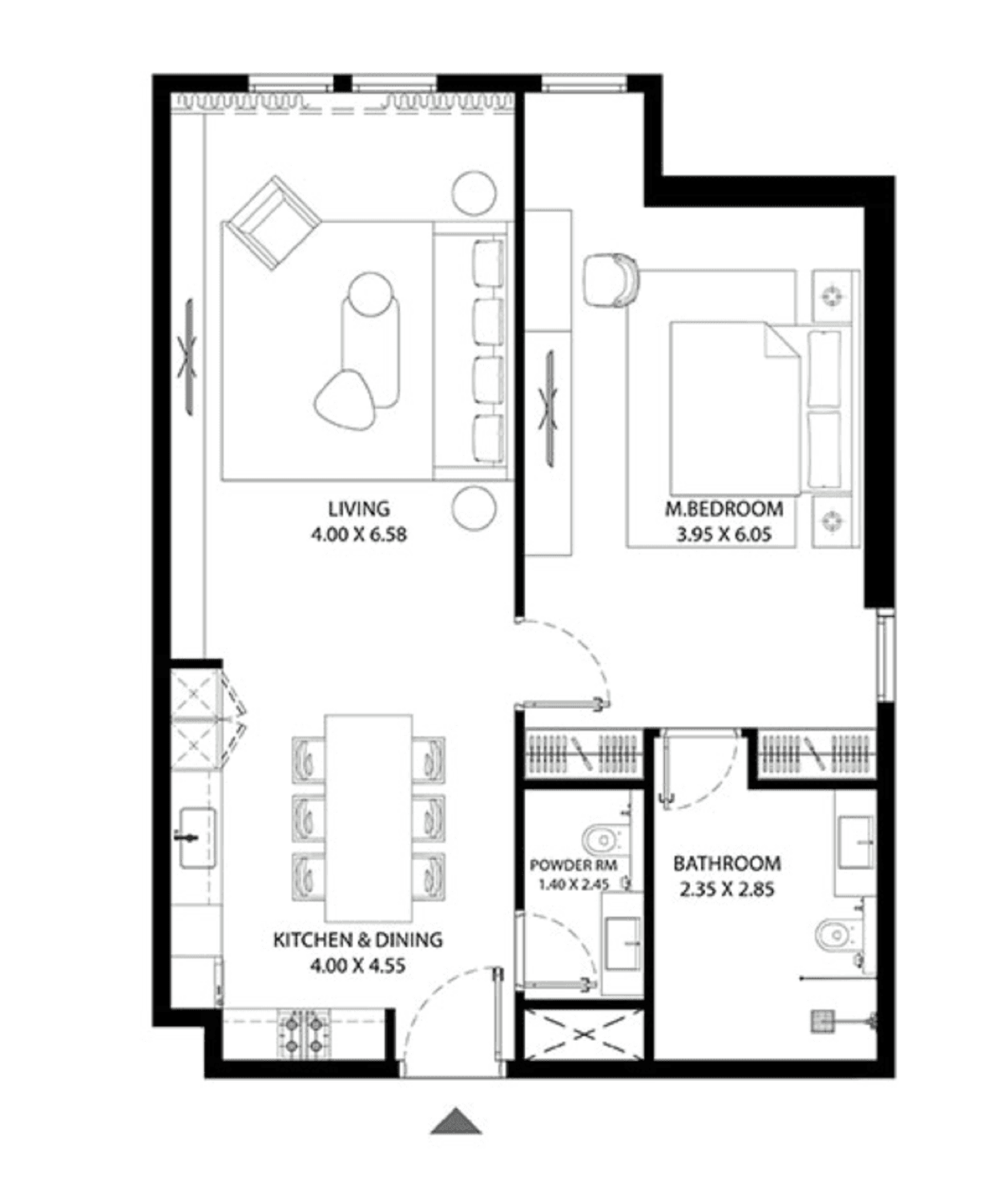 MAG 330 1 Bedroom Type 2 floor plan