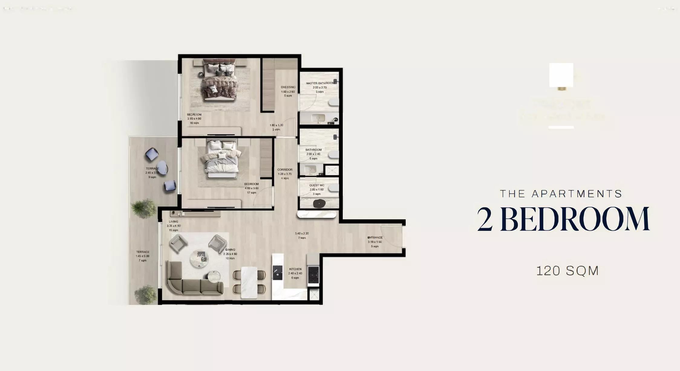 Manchester City Yas Residences 2 BR floor plan