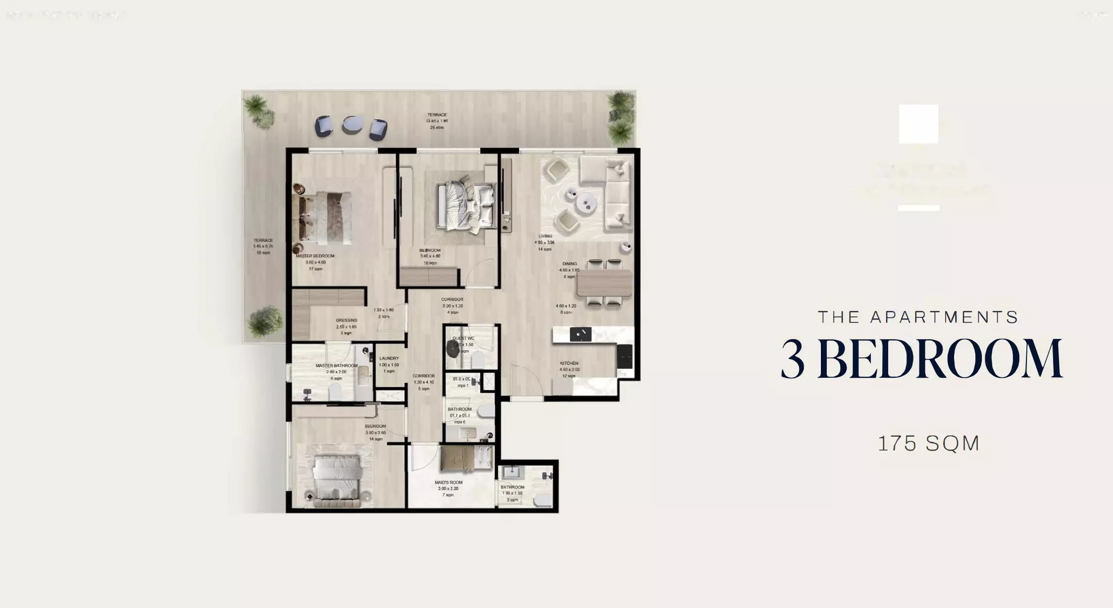 Manchester City Yas Residences 3 BR floor plan
