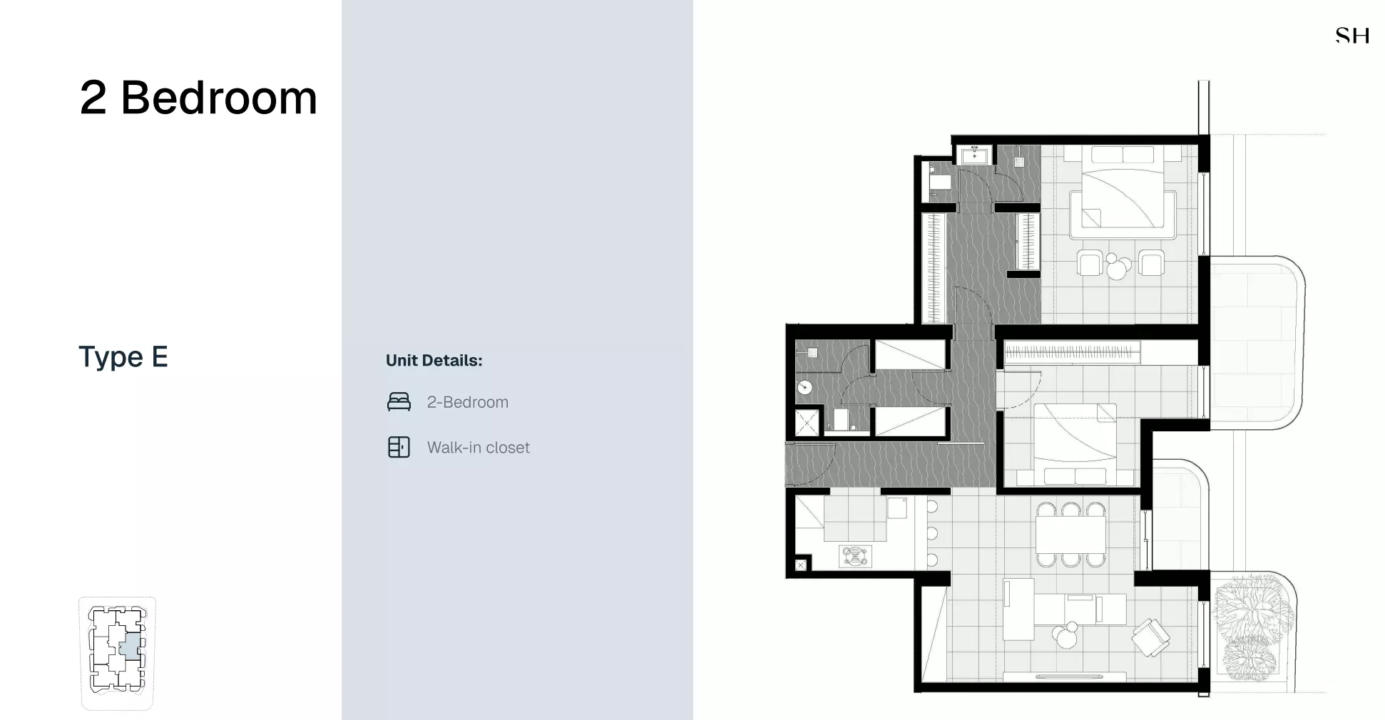 Marea Residences 2 BR floor plan