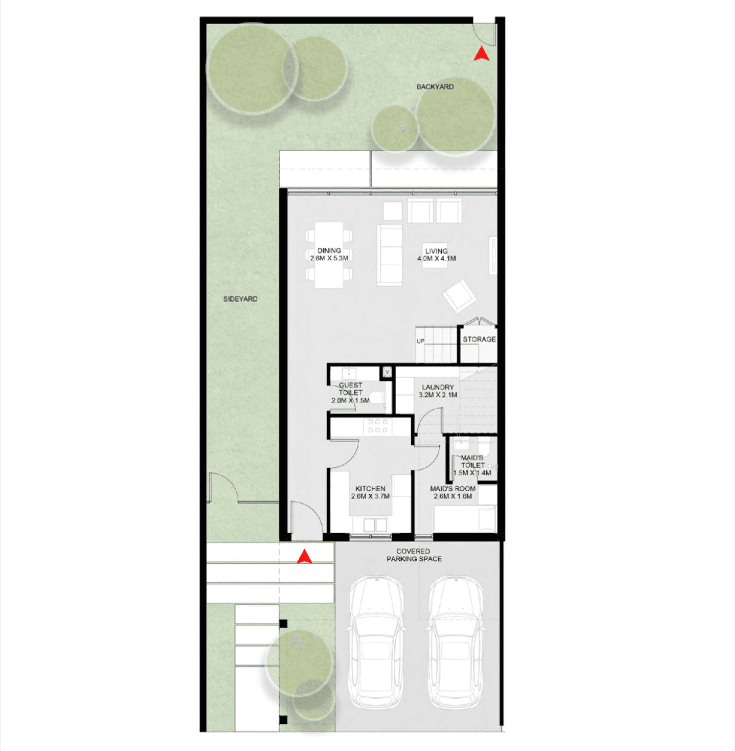 Masaar 3 Bedroom Saro Corner/End Townhouse floor plan