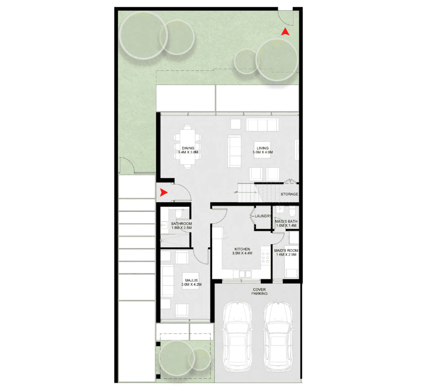 Masaar 4 Bedroom Saro Corner/End Townhouse floor plan