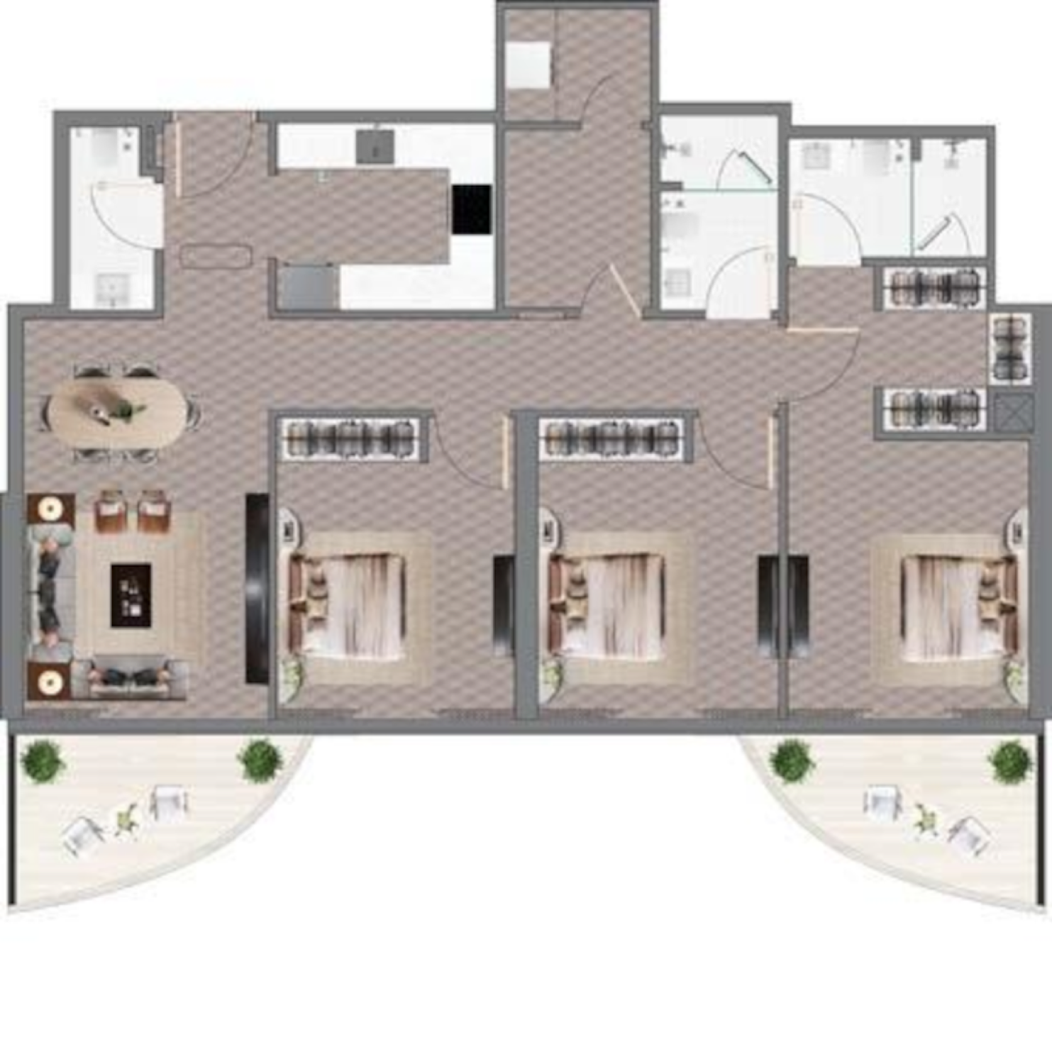 Mercedes-Benz Places 3BR floor plan