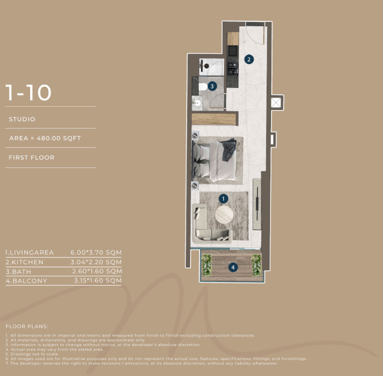Mi Casa Studio Type 1 floor plan