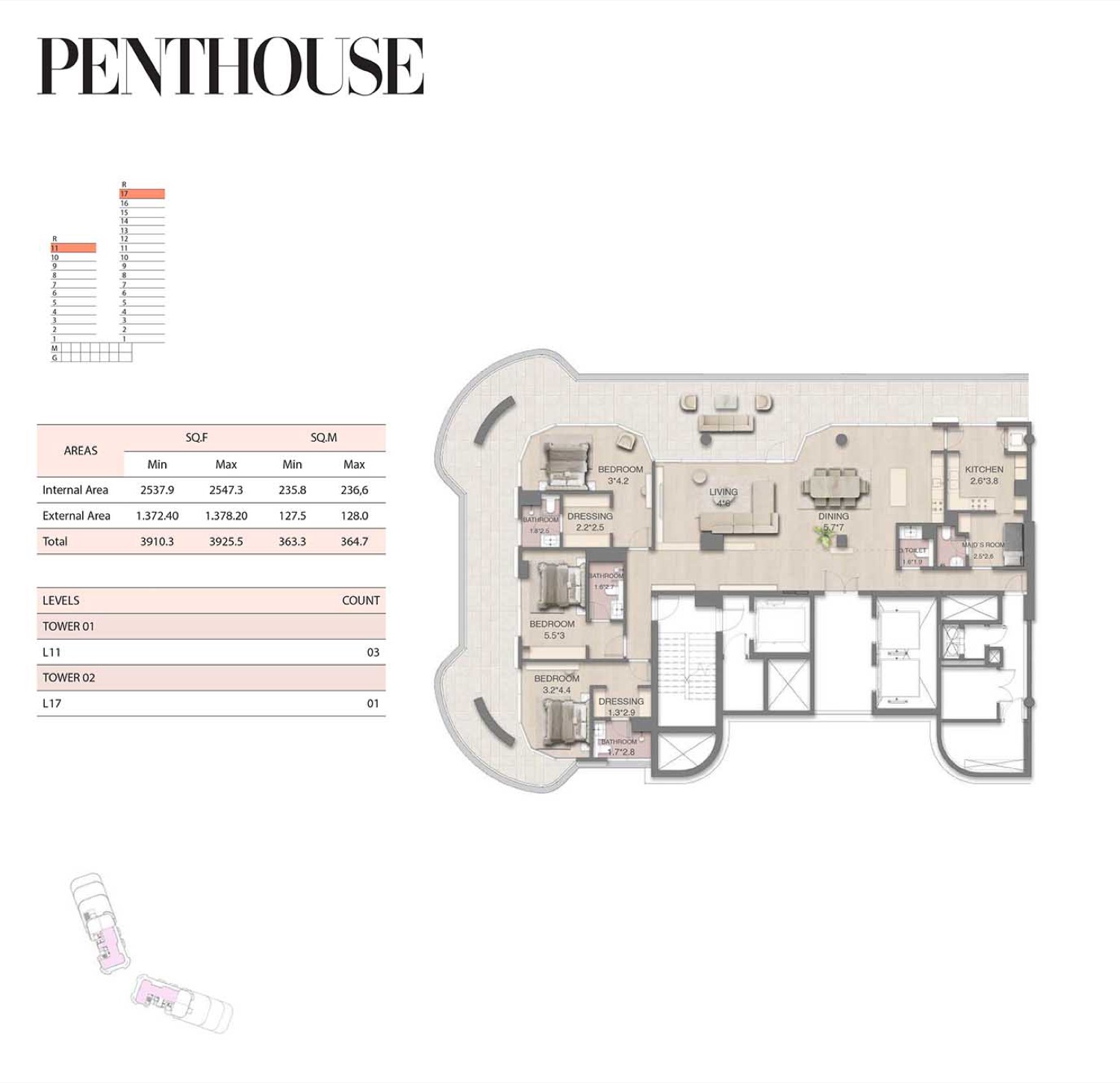 Mirasol Penthouse floor plan