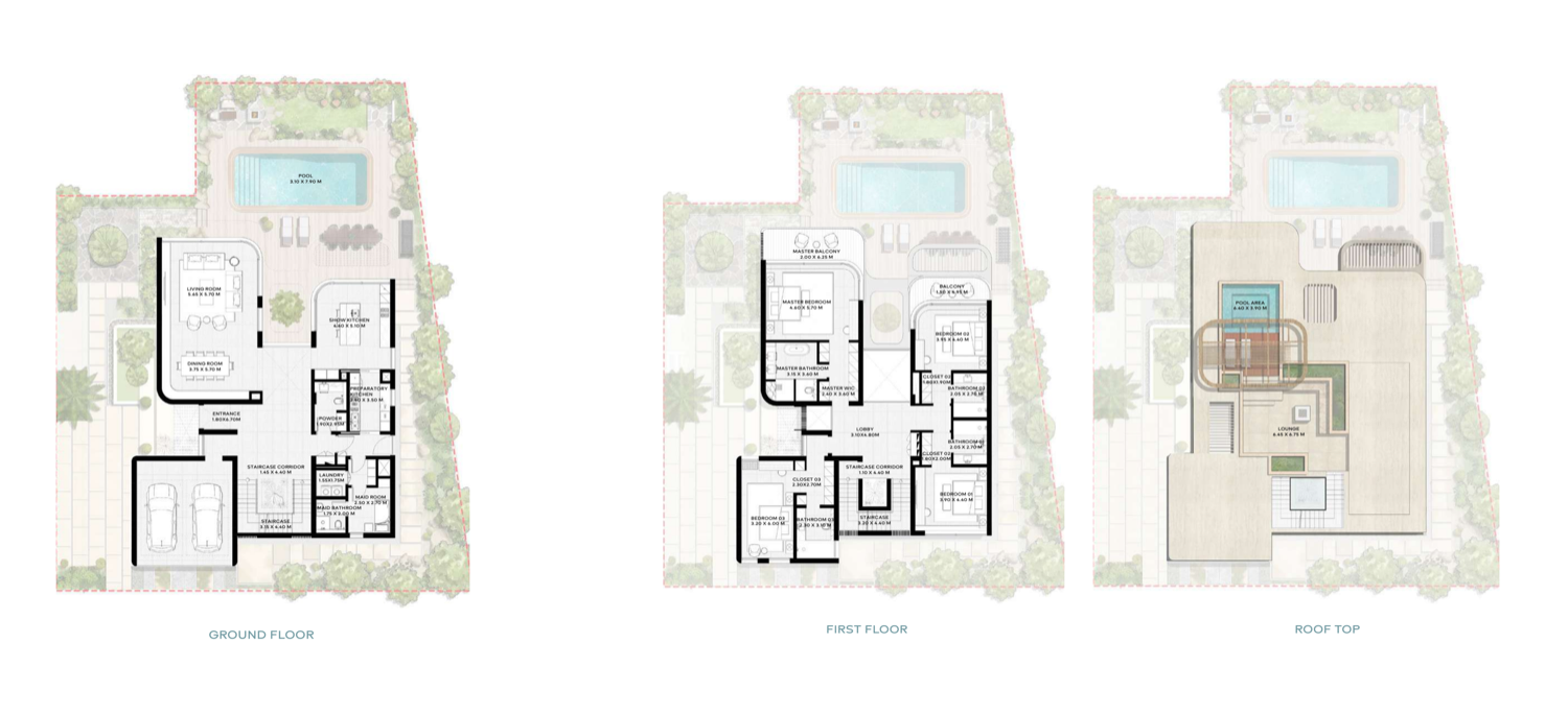 NB Collection Villas 4 BR Villa floor plan