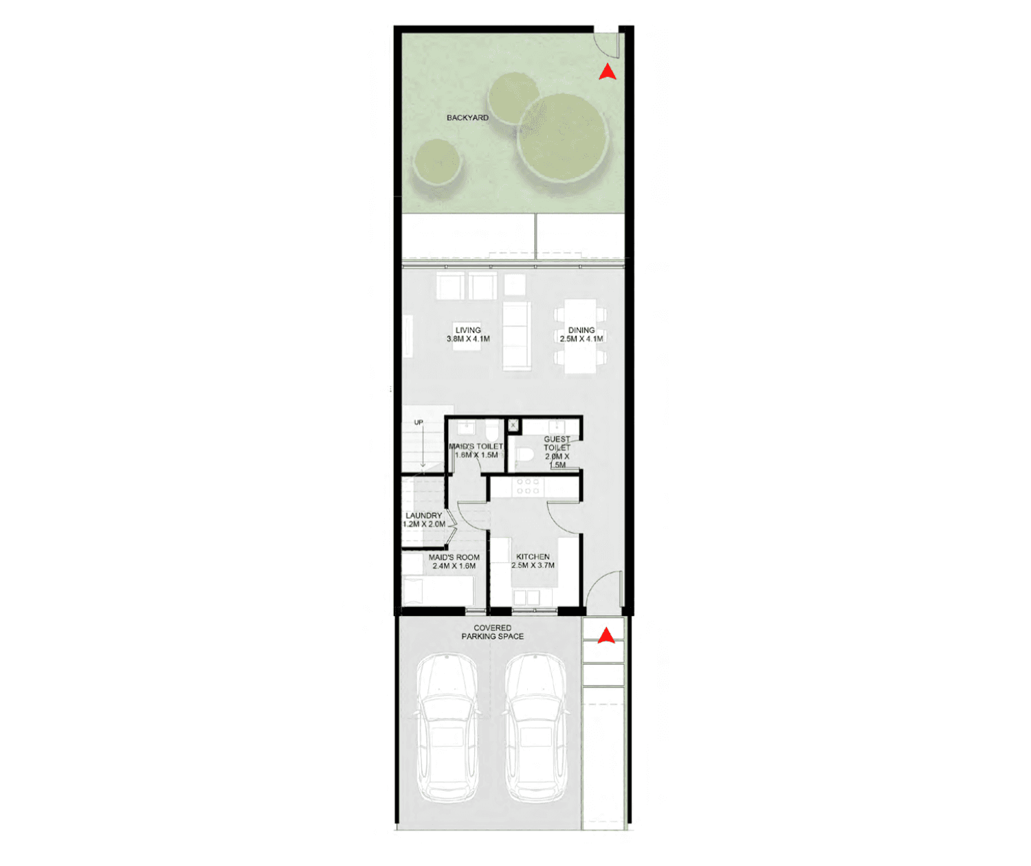 Nesba 2 Bedroom Type A1 floor plan
