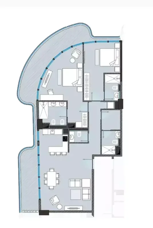 Next Coral 2 BR floor plan