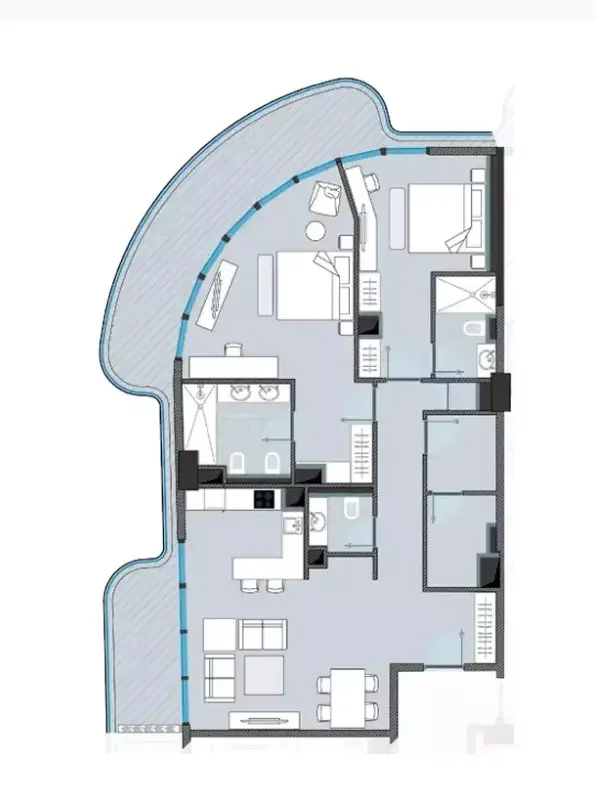 Next Coral 2 BR floor plan