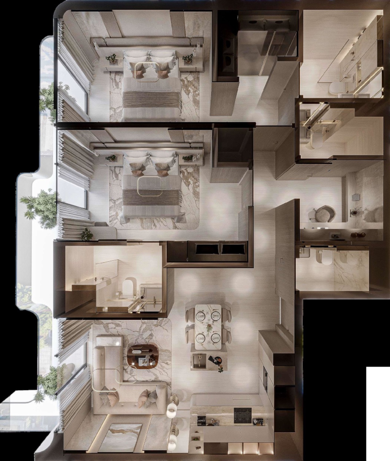 Nuvana 2 Bedroom Type 1 floor plan