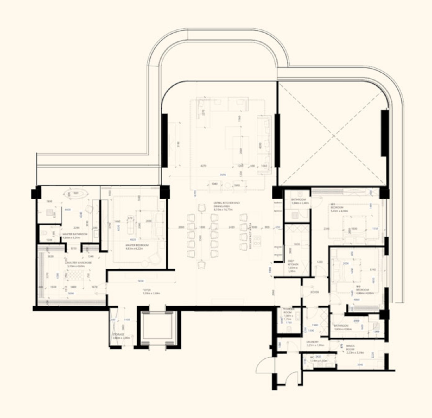 Orla 3 BR floor plan