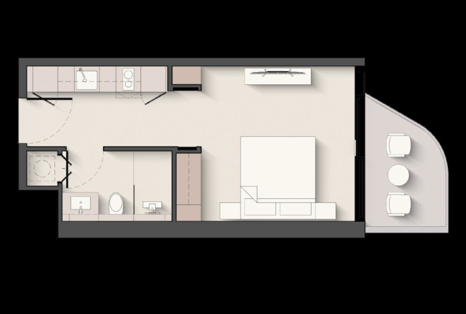 Portside Square Studio Type 1 floor plan