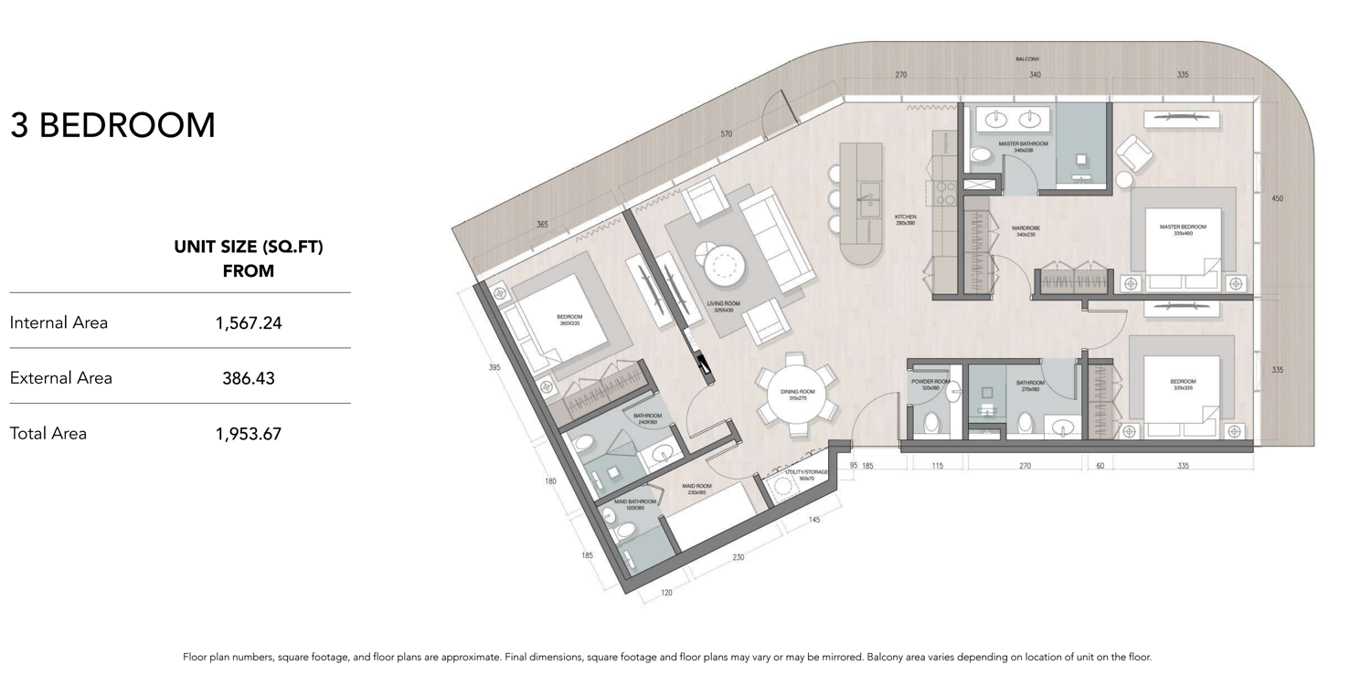 Quattro Del Mar 2 BR floor plan