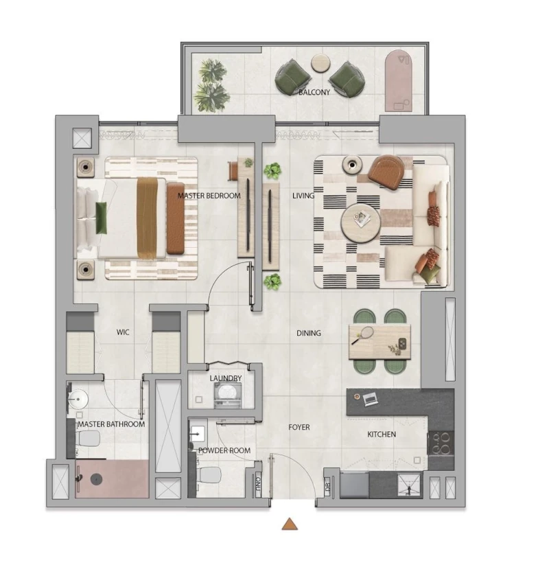Rise by Athlon 1 Bedroom Type 3 floor plan
