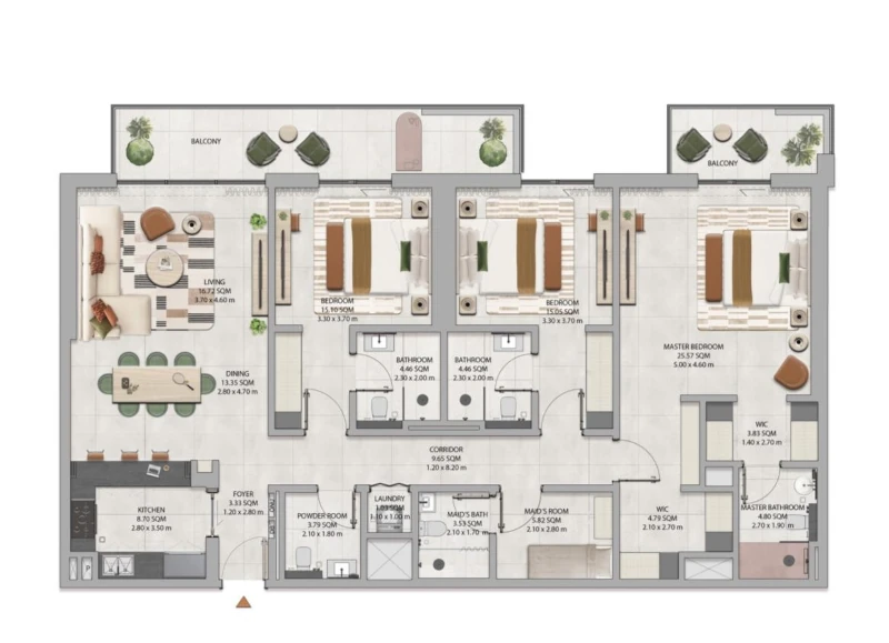 Rise by Athlon 3 Bedroom Type 1 floor plan