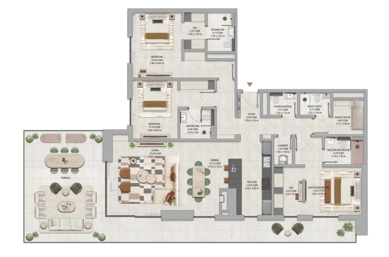 Rise by Athlon 3 Bedroom Type 2 floor plan