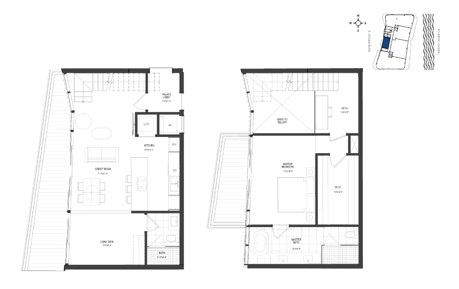 Ritz-Carlton Residences 1 BR Plus floor plan