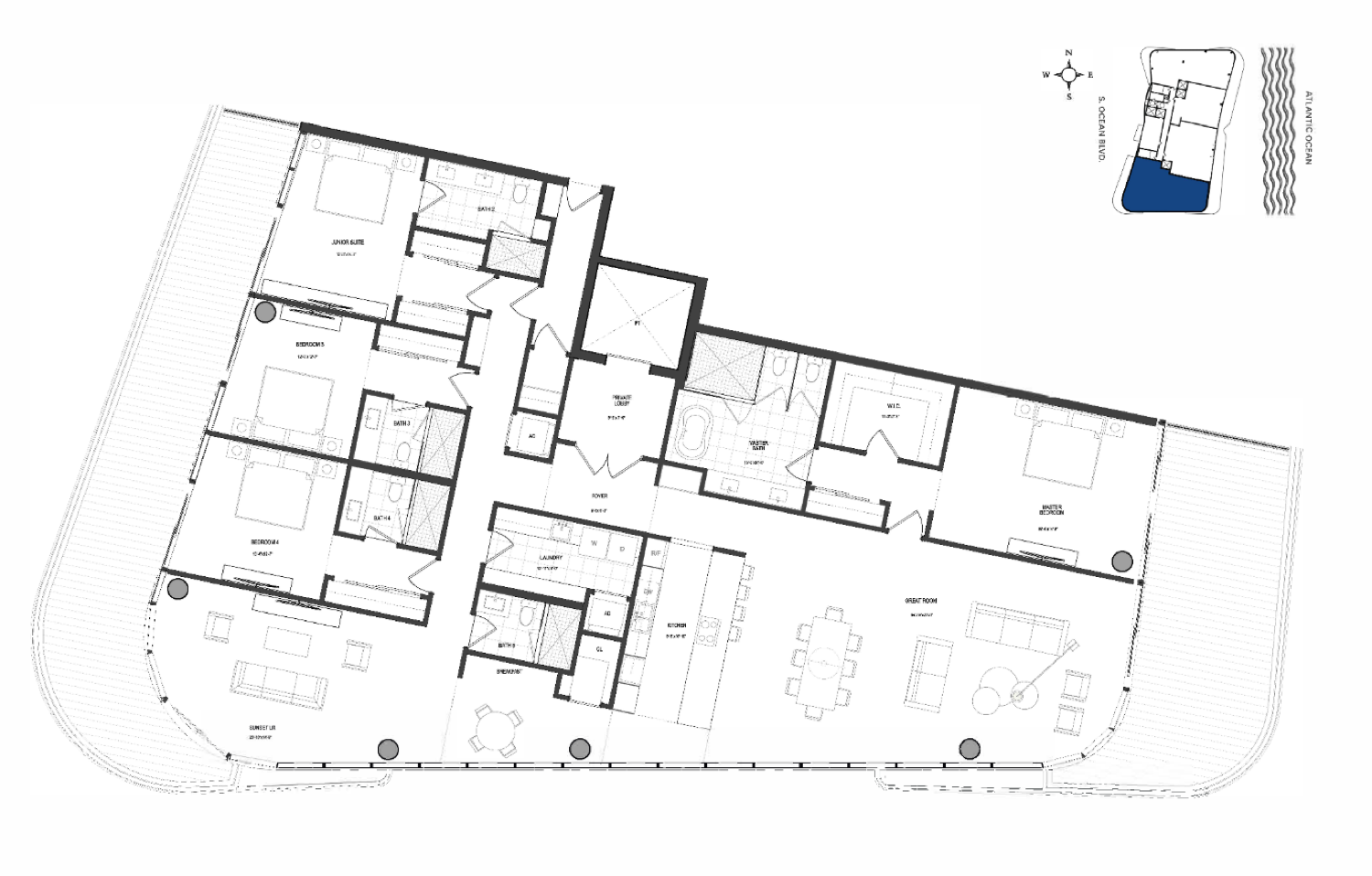 Ritz-Carlton Residences 4 BR floor plan